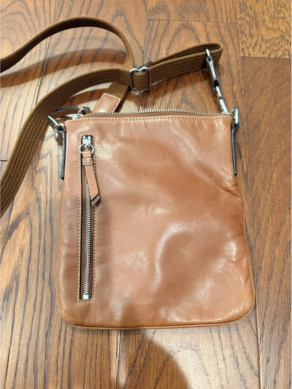 Vintage COACH Designer Leather Swing Pack Brown w/Silver Hardware